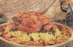 نص حبه دجاج شوايه مع أرز بخاري