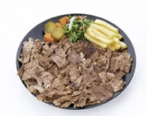 شاورما لحم بالجبن على الصحن